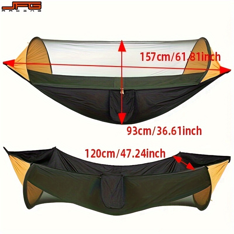 

Hammocks With Mosquito Net, Nylon Double & Single Hammocks Tent For Travel Outdoor Indoor Hiking Patio With Tree Straps, Carabiners, 600lbs