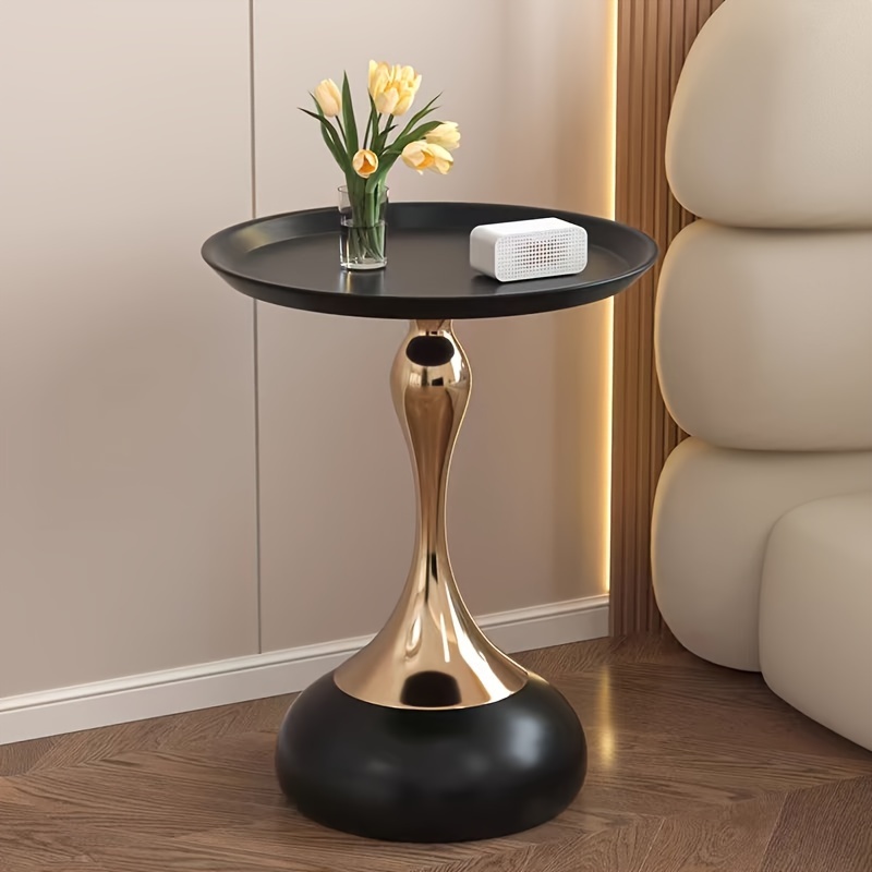 

Small Round Table, Small Coffee Table For Sofa Side, Cabinet, Living Room, Balcony, Simple Corner Table, Iron Bedside Table, Suitable For Indoor/outdoor Use