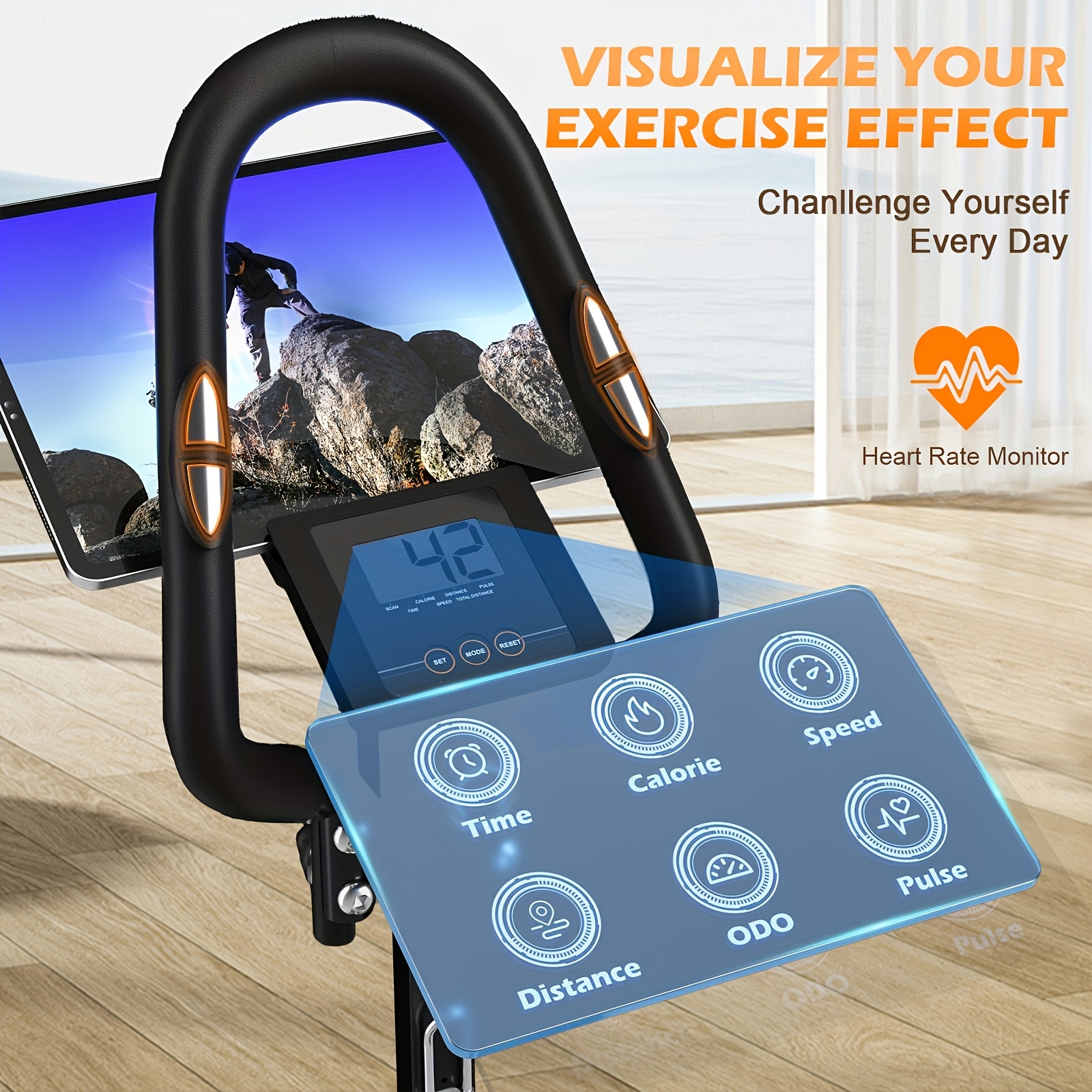 SRIFY Pro Cardio Climber Stepping Elliptical Machine For Home Gym, 3-in-1 Elliptical Machine Stair Stepper Trainer, Total Body Fitness Cross Trainer With Hyper-Quiet Magnetic Drive System, Quiet Magnetic Driving System, 16 Resistance, Without Battery