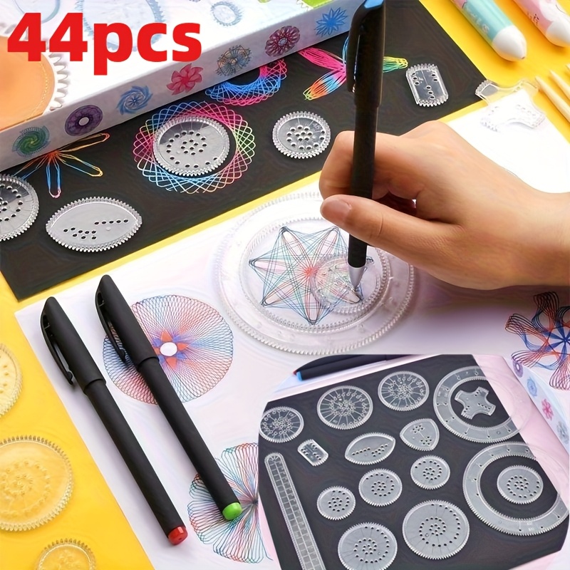 E-shop 44-tlg. professionelles geometrisches Zeichenset mit Präzisions--Schablonen, für Künstler, Lehrer, kleine Geschenke zu Halloween Weihnachten