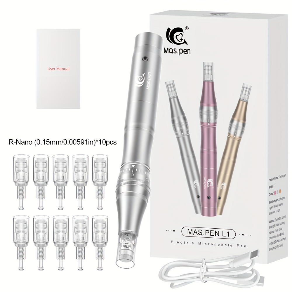 5-Speed Adjustable Derma Pen with 10 Replacement Tips