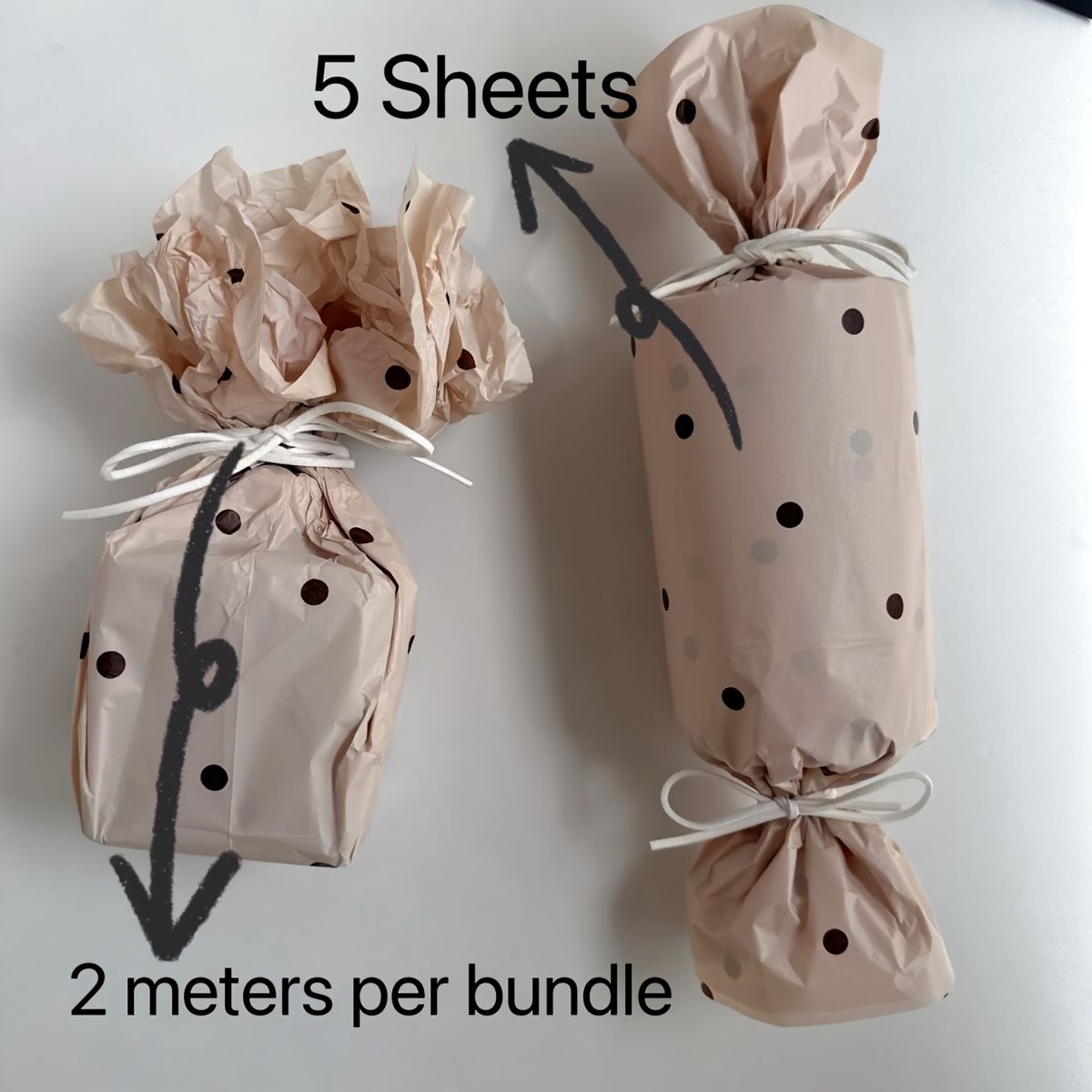 Milk Coffee Polka Dot Snow Pear Gift Wrapping Paper Gift Decoration Paper Cake Flower Bouquet Packaging Lining Paper