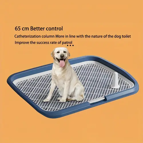 new flat dog toilet breathable board easy to disassemble and wash reusable dog toilet trainer with detachable grid plastic urine pad holder pet toilet dog toilet with urine guide column detachable urine pad bracket with raised fence