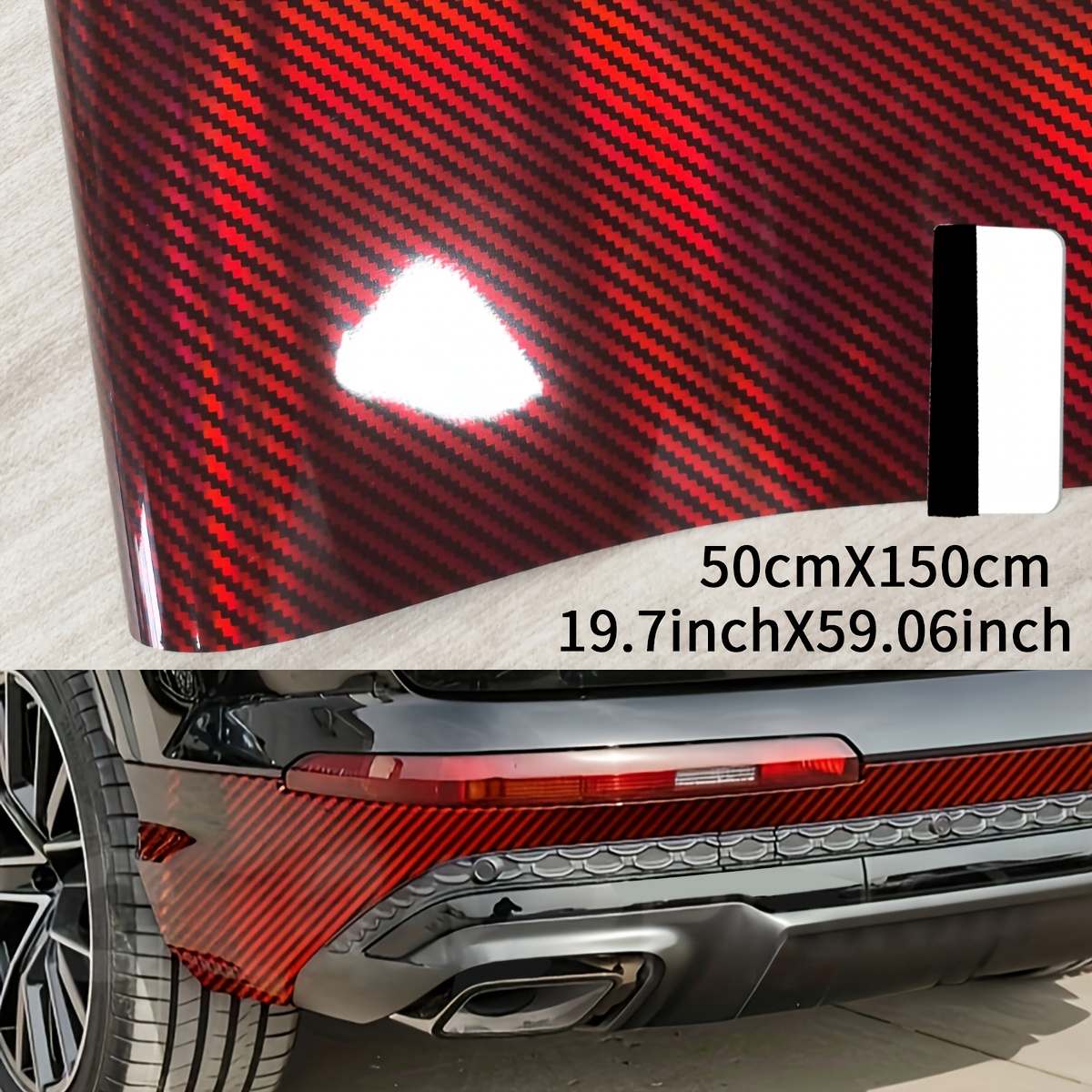 150cm High-gloss Fiber Vinyl Film, Width 30cm/50cm, Bubble-free Self-adhesive Car Sticker, Suitable For Motorcycles, Bumpers, Doorposts And Body Exterior/interior Trim-vehicle, Diy Decorative Stickers