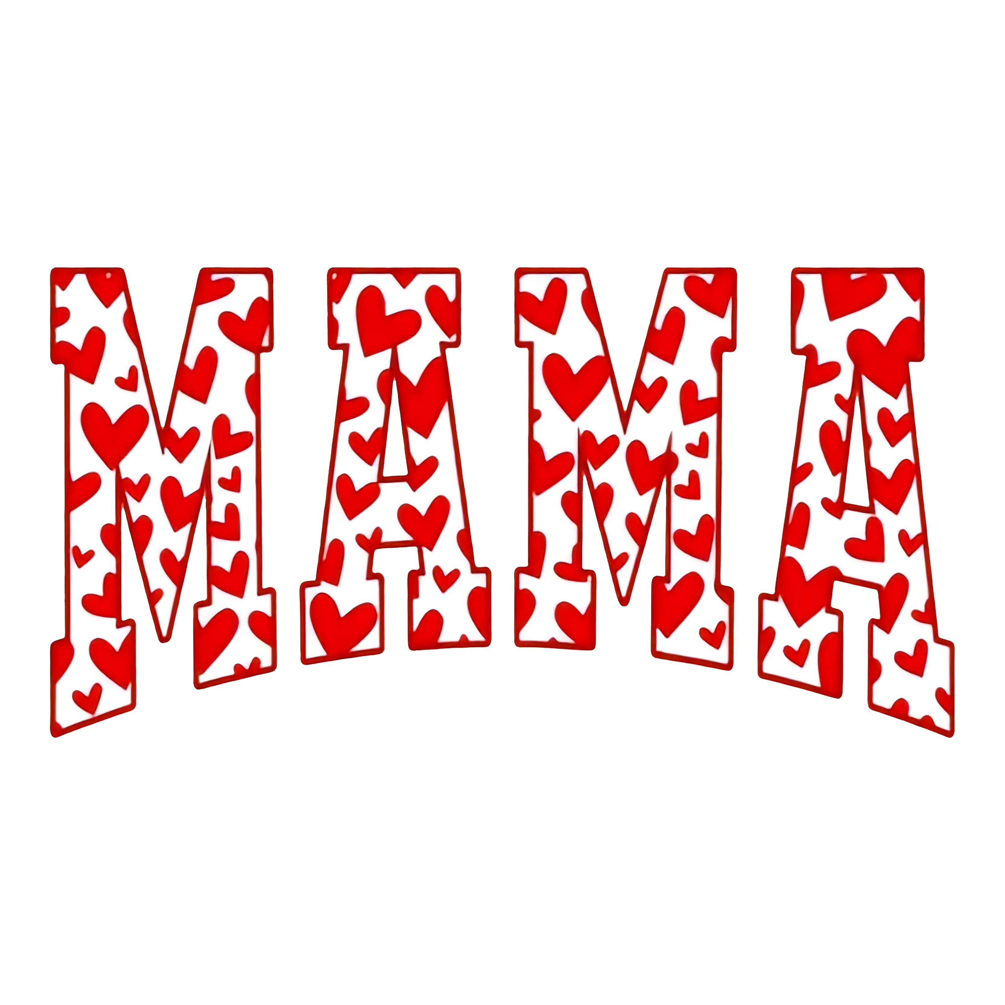 

Valentine's Day Iron-on Transfer Vinyl Decal, Red Heart "mama" Lettering For Diy T-shirts, Sweatshirts, And Apparel - Mixed Color Heat Transfer Sticker Pack