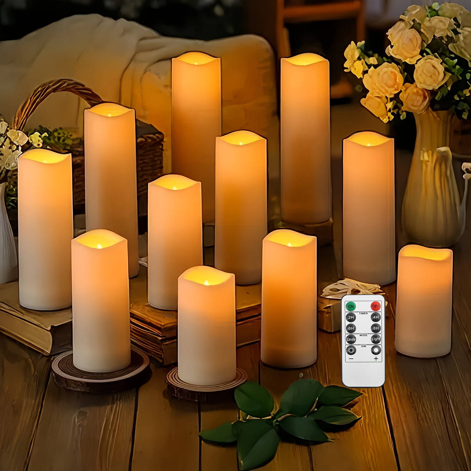 30-Pack Flameless LED Christmas Candles With Remote - Battery Operated Flickering Candles For Tree Decor