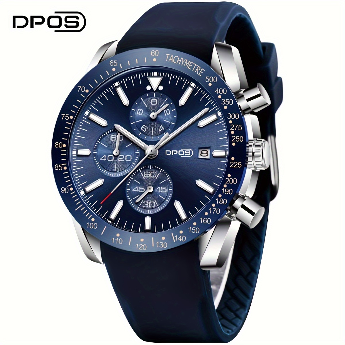 

Dpos Men's Watch, Teen Wristwatch, Multifunction Ultra-thin Fashion Quartz Watch With Luminous Display