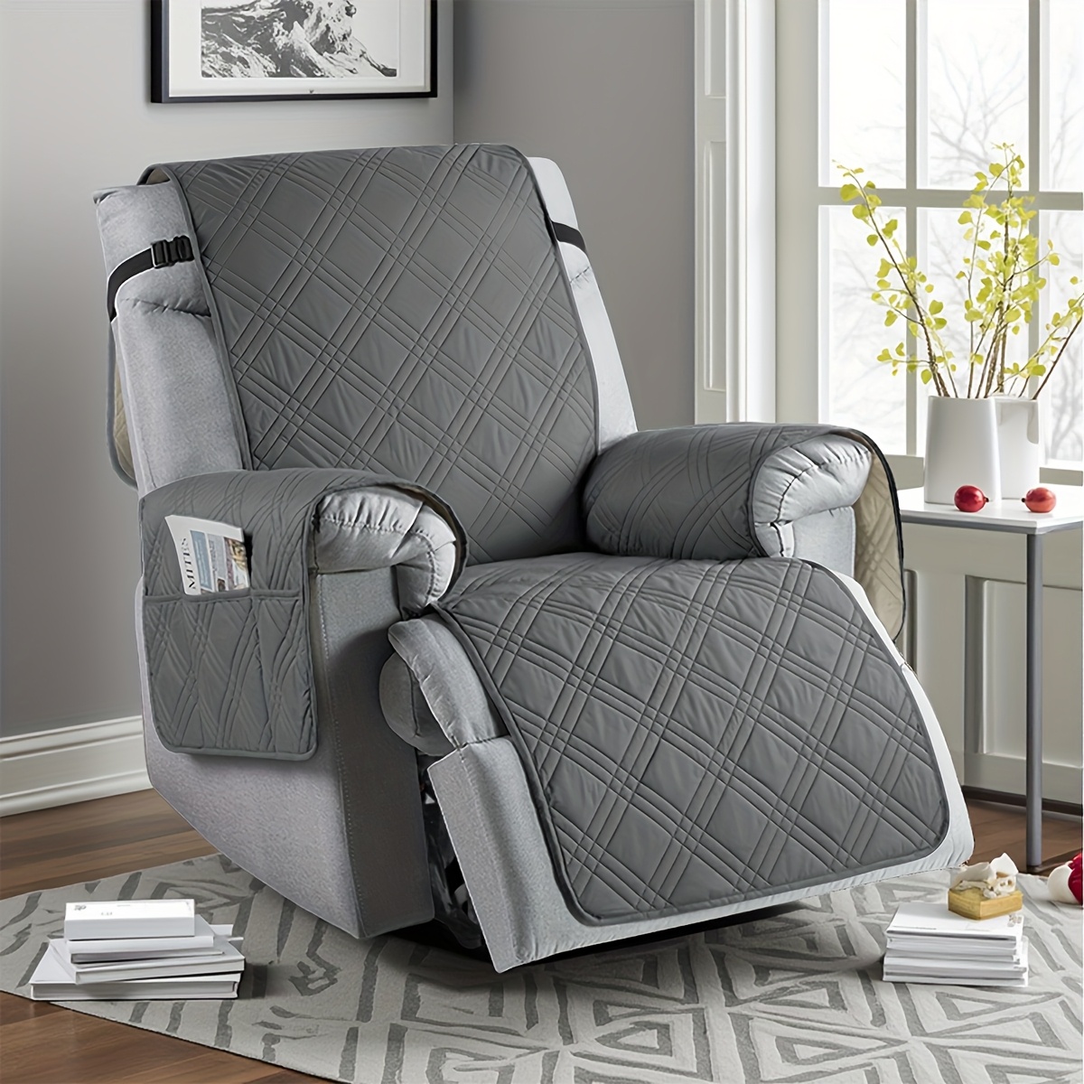 1pc Yafang Three-line Chiivas Single Massage Chair Cover Pet Scratch-resistant Sofa Cushion