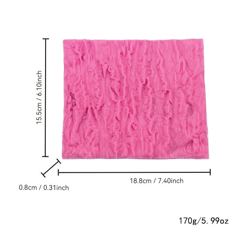 Large Bark-inspired Textured Silicone Mold For Diy Clay, Cement, Resin, Gypsum & - Irregular Shape