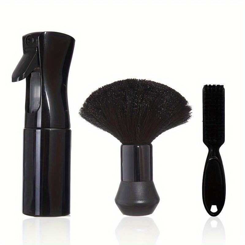 Image of Wanmei Barber Hair Brush Set 3pcs - Neck Duster With Soft Fibers, Facial Hair Cleaning Brush, Durable Beard Brush For Men, Haircutting Sweep Tool Kit, Professional Salon & Accessories