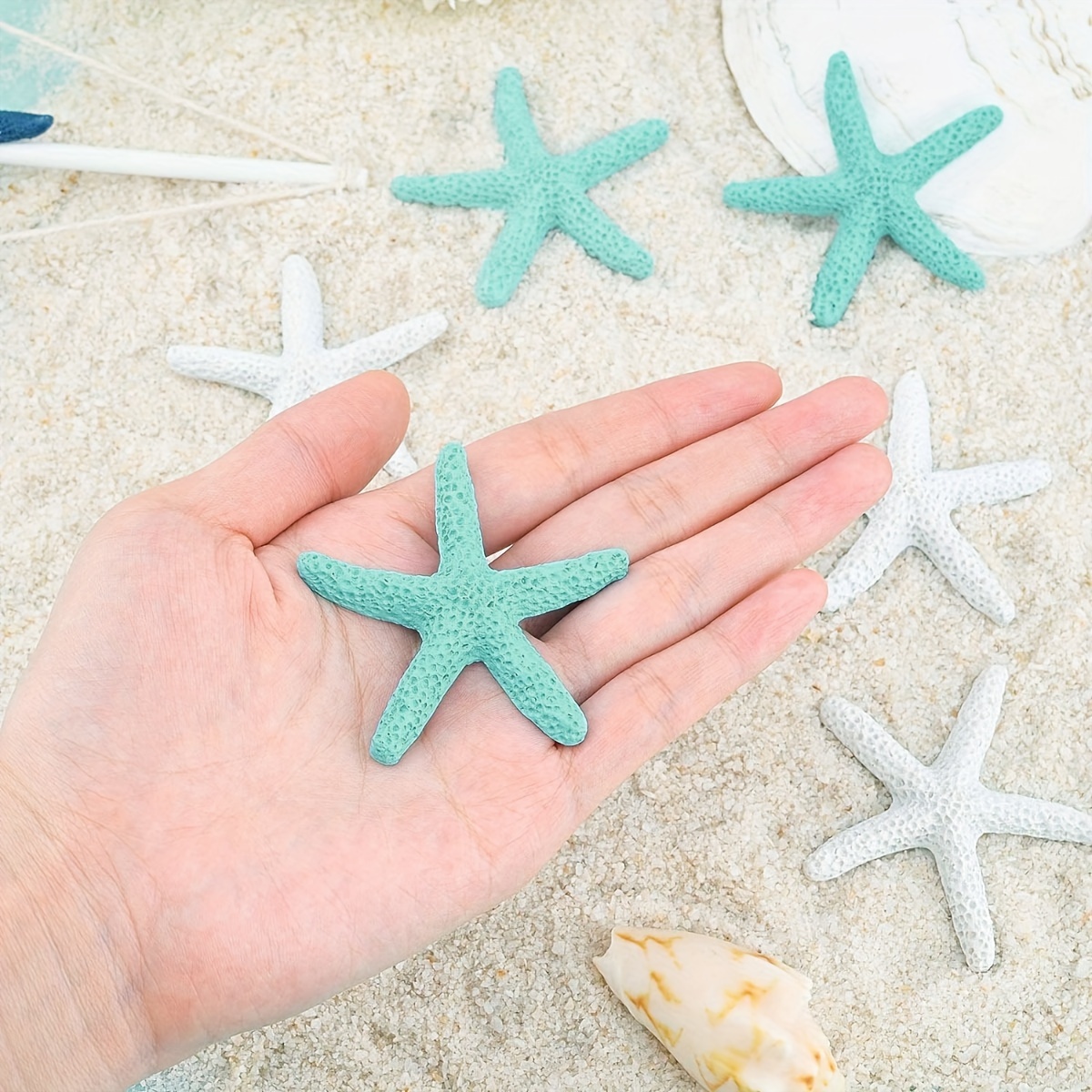 

Resin Starfish Decorations, Set Of 12, Coastal Beach Theme Nautical Vase Fillers For Home Decor, Ocean-inspired Flatback Starfish Accents For Wedding, Party & Christmas Tree