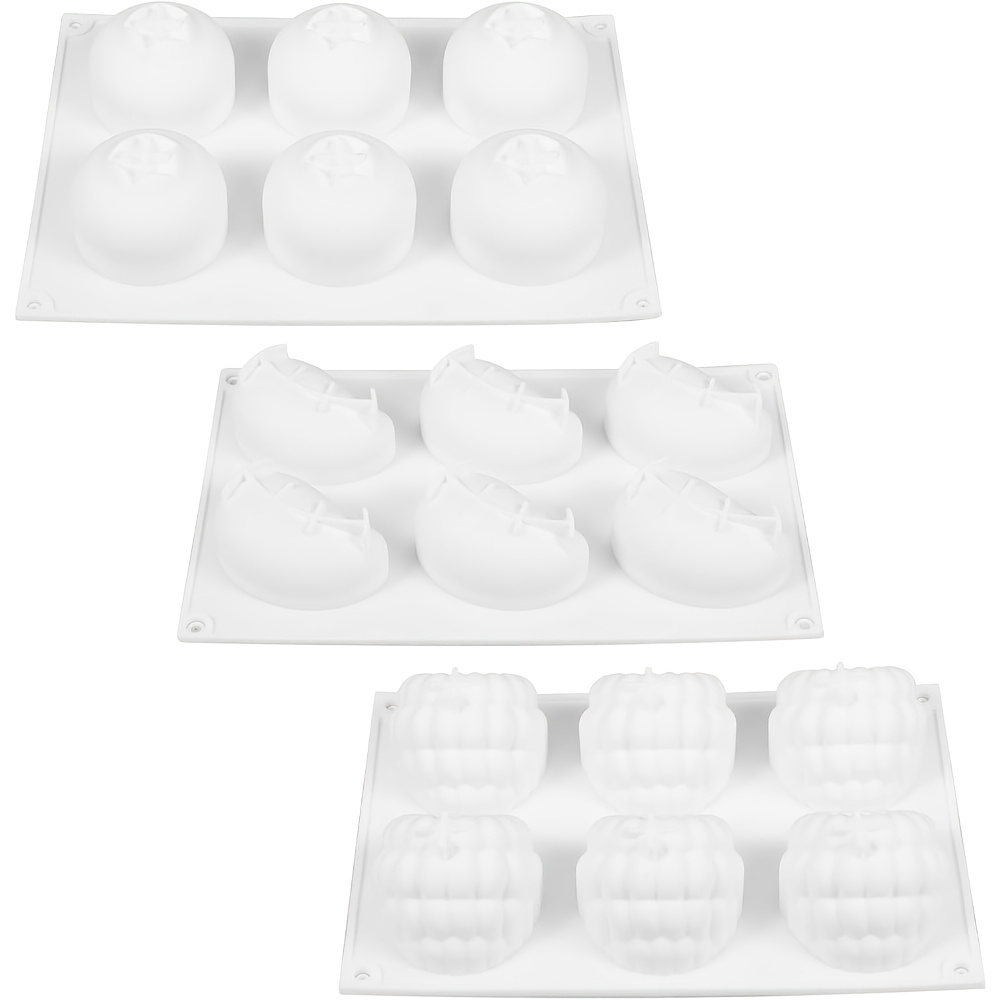Image of 3pcs Six-grid Cake Mold, A Raspberry-shaped Raspberry, Blueberry-shaped Silicone Mold, And -shaped Mold