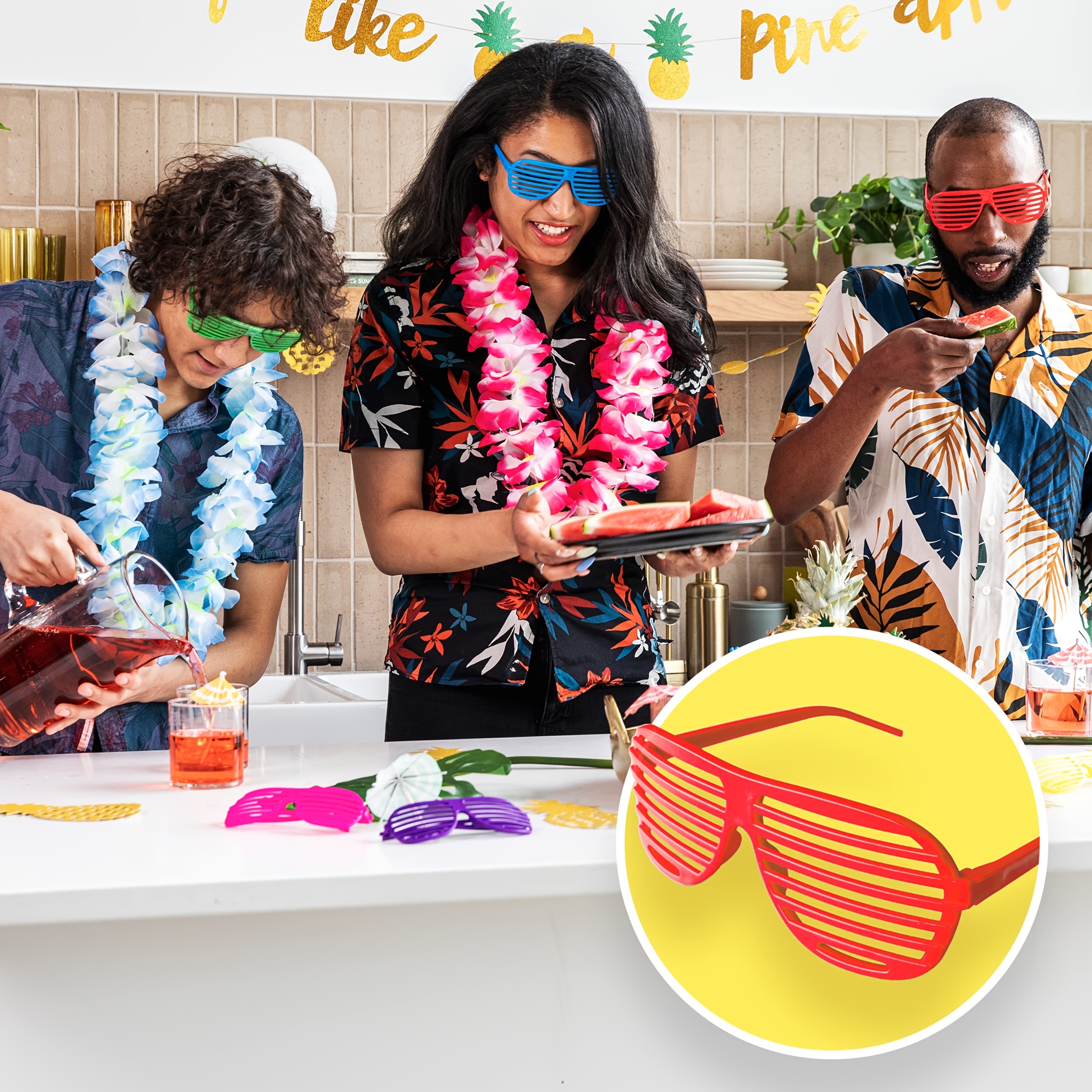 12pcs plastic venetian blind eyeglasses neon colors Temu Norway