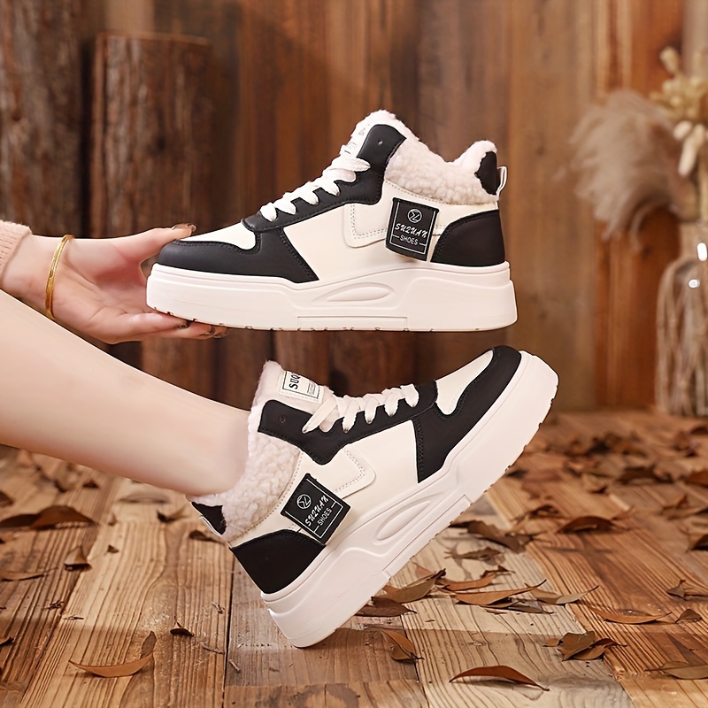 

Women's High-top Plus Velvet Sneakers All- Thickened Women's Short Boots Casual Sports Women's Boots Fashion Snow Boots