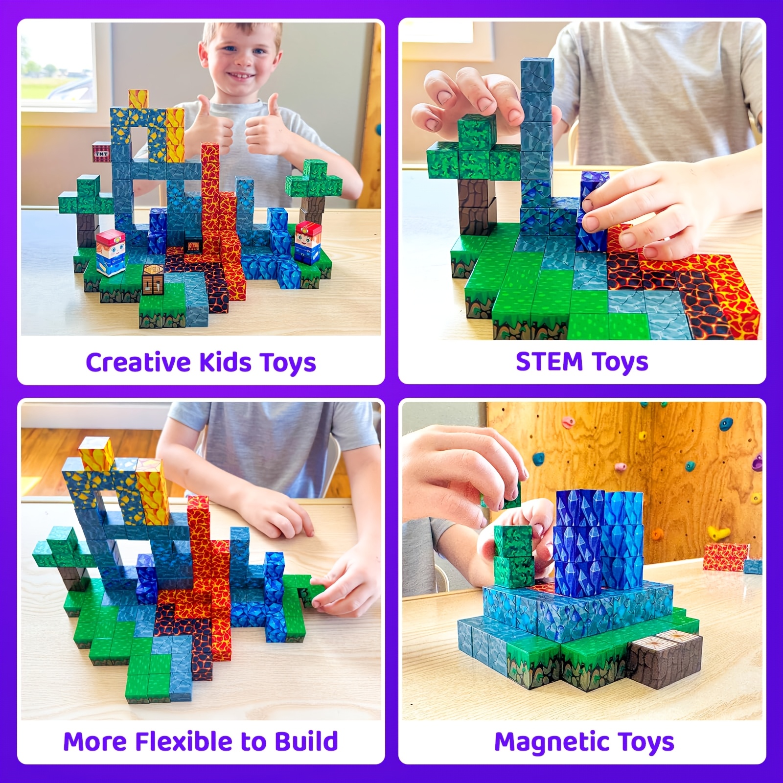 Magnetic Building Blocks Treasure Sword and Forest Castle Set
