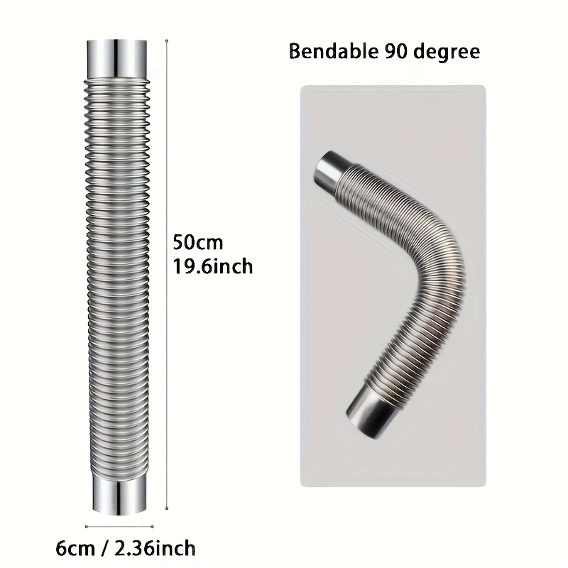 Stainless Steel 90-Degree Elbow Chimney Liner - High-Temperature Resistant, Insulated for Water Heater Pipes, Tent Stove Jacks, Or Outdoor Camping Stoves. Approx. 19.69 X 2.36 inch. Durable And Easy Installation, Stove Pipe Elbow, Tent Stove Accessory