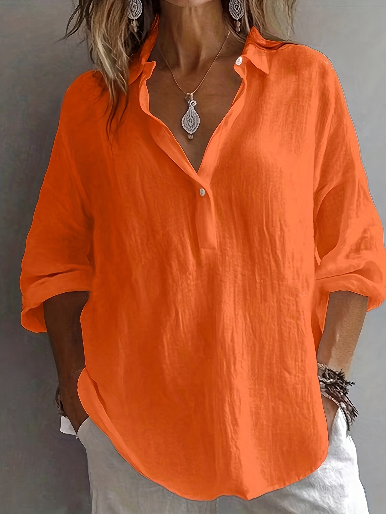 new beautiful and elegant style printed   collar long sleeved spring and autumn versatile shirt