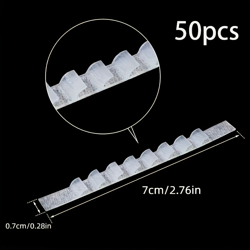 50pcs Clothes Hanger Anti Slip Strip, Rubber Strip, Not Easy To Fall Off When Hanging Clothes, Anti Slip Sticker, Silicone High Clothes Hanger, Wooden Clothes Hanger, Plastic Clothes Hanger, Universal