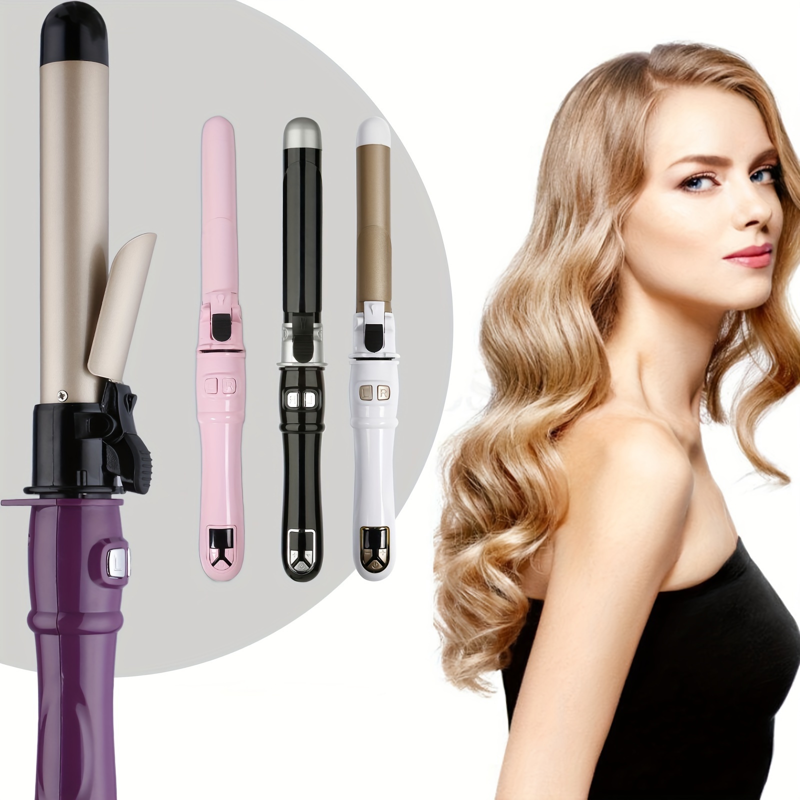 

1pc Curling Iron, 4 Of Big Curling Irons For Curling ,