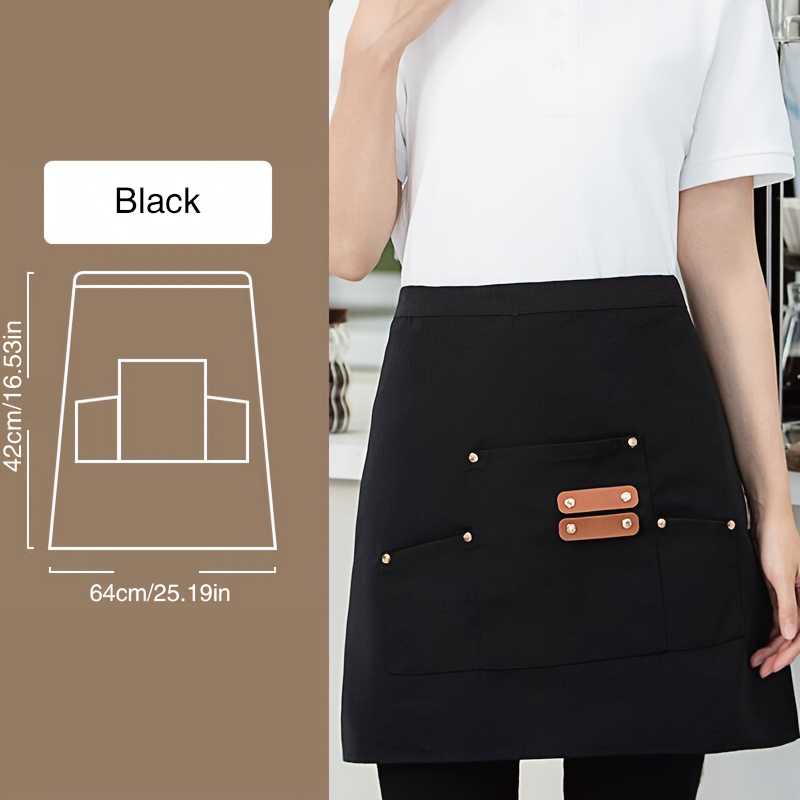 Image of Canvas Apron With Pockets, Ideal For Coffee Bars, Restaurants, And Use, In Multiple Colors, Multipurpose Apron|pocketed Apron