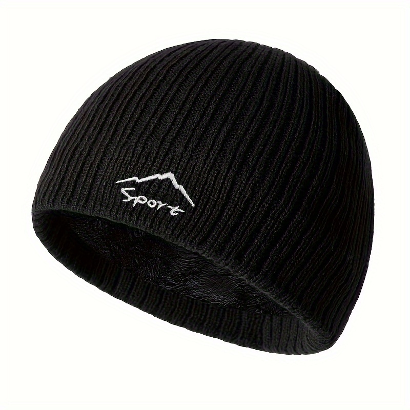 

Fleece-lined Beanie - Embroidery, & Comfortable, For , For