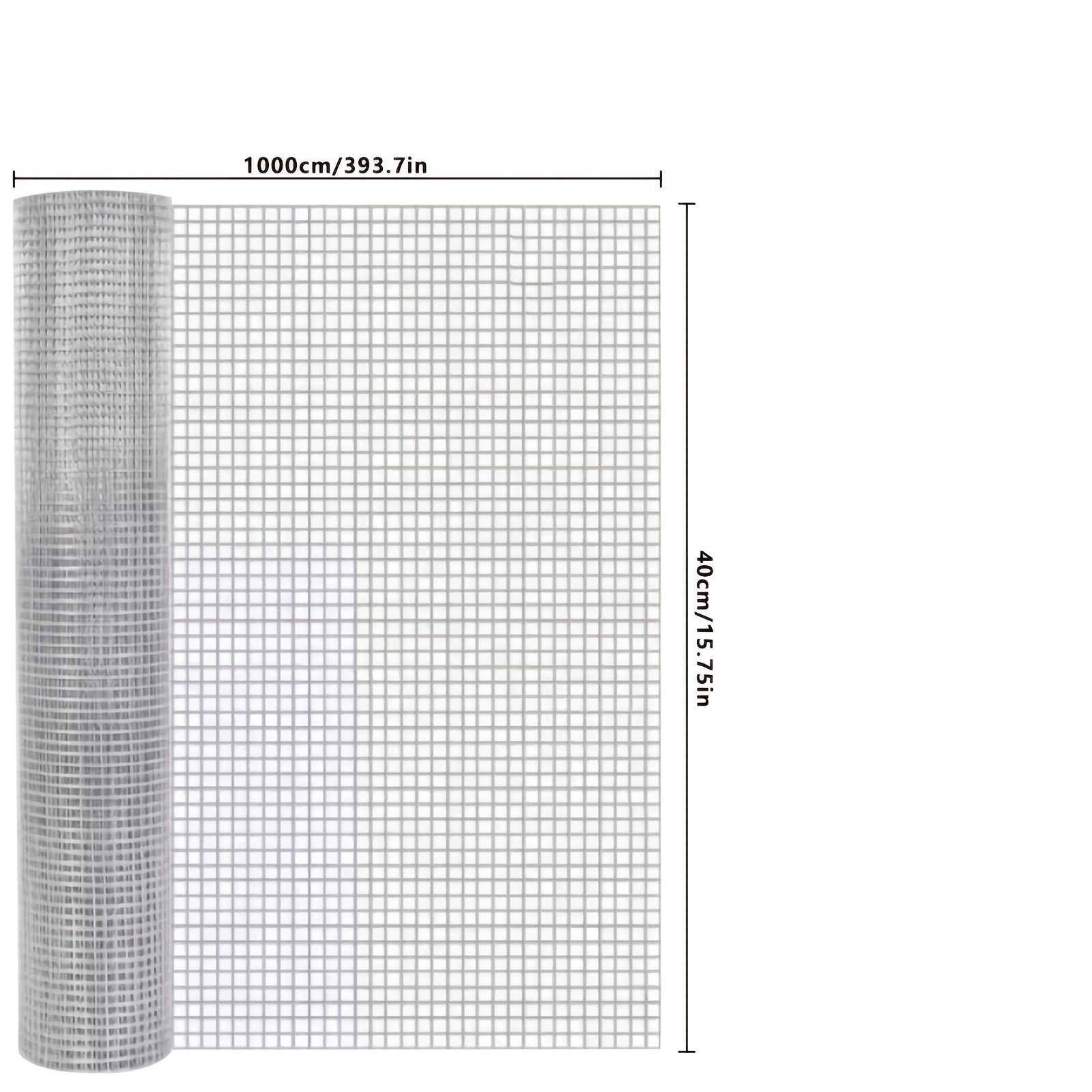 TEMU 1 Roll Heavy Duty Galvanized Hardware Cloth Wire Mesh - Roll (15.75"x118.1") Suitable For Chicken Coop, Rodent Proofing, Garden Fencing, Welded