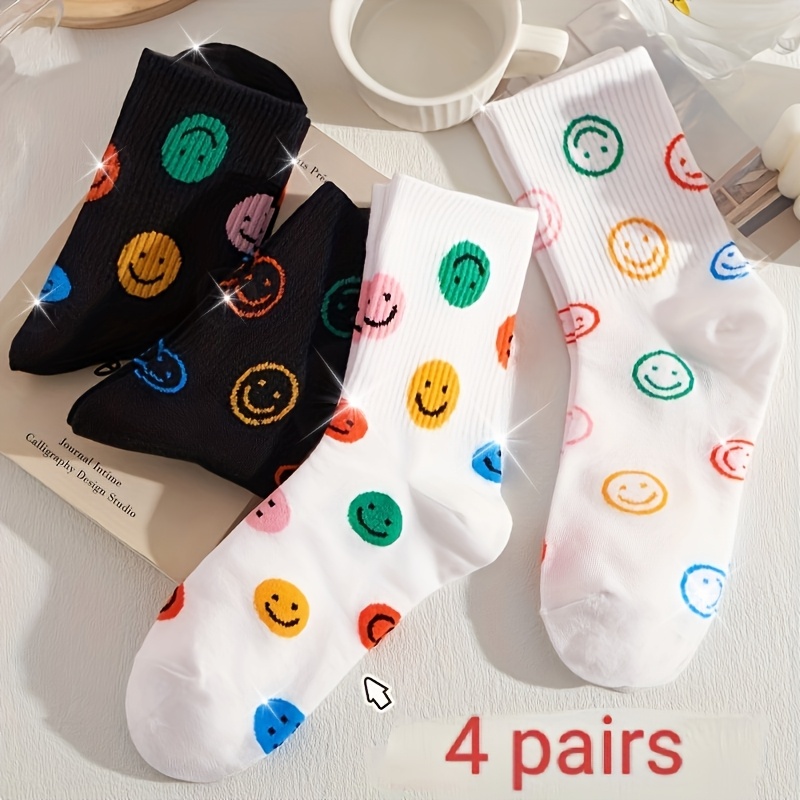 

4/8 Pairs Of Autumn And Winter Warm Sports And Ins Trendy Tube Socks