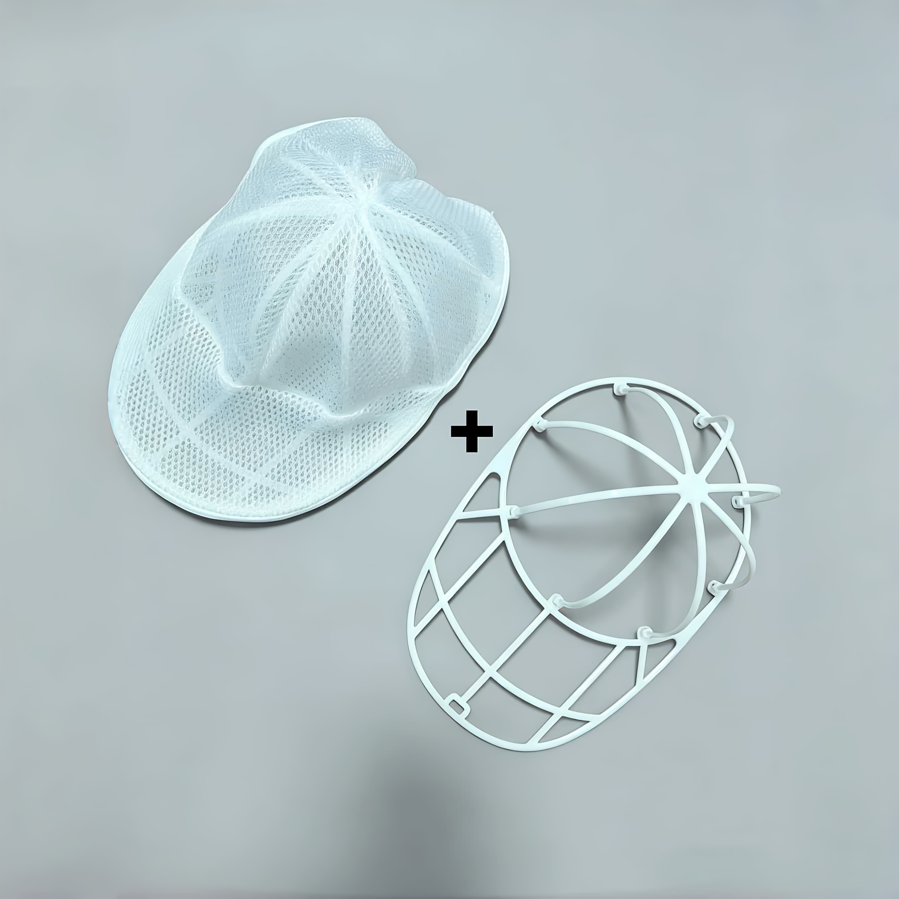 TEMU Cage de nettoyage pour chapeaux de machine à laver, sac filet pour laver les chapeaux, cage de nettoyage pour casquettes de baseball, cage de