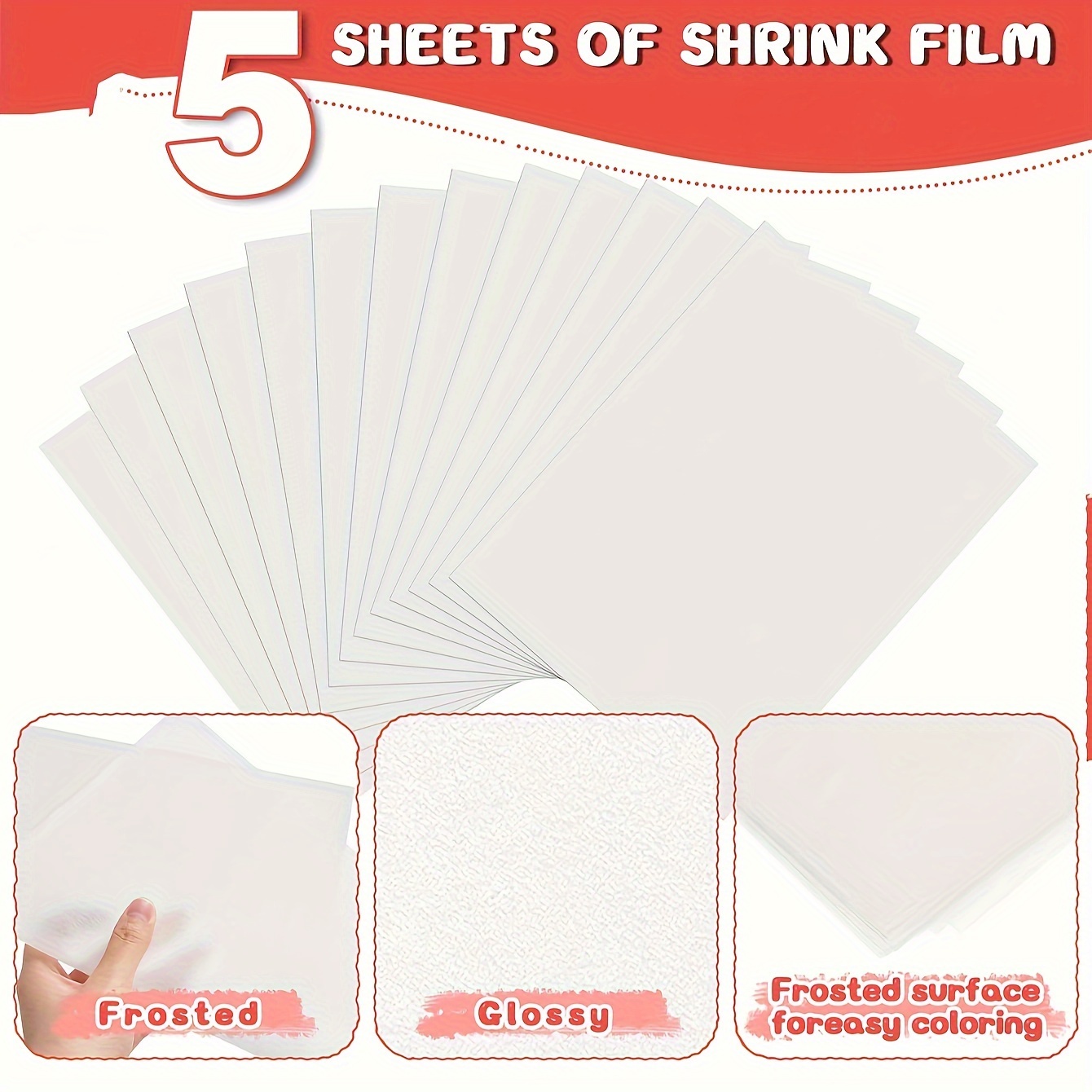 

5/12/pcs Shrink-proof Art Paper Shrink-proof Plastic Film Sheets For Creative Crafts And Earrings, Necklaces, Keychains Christmas, Mother's Day, Thanksgiving Gifts