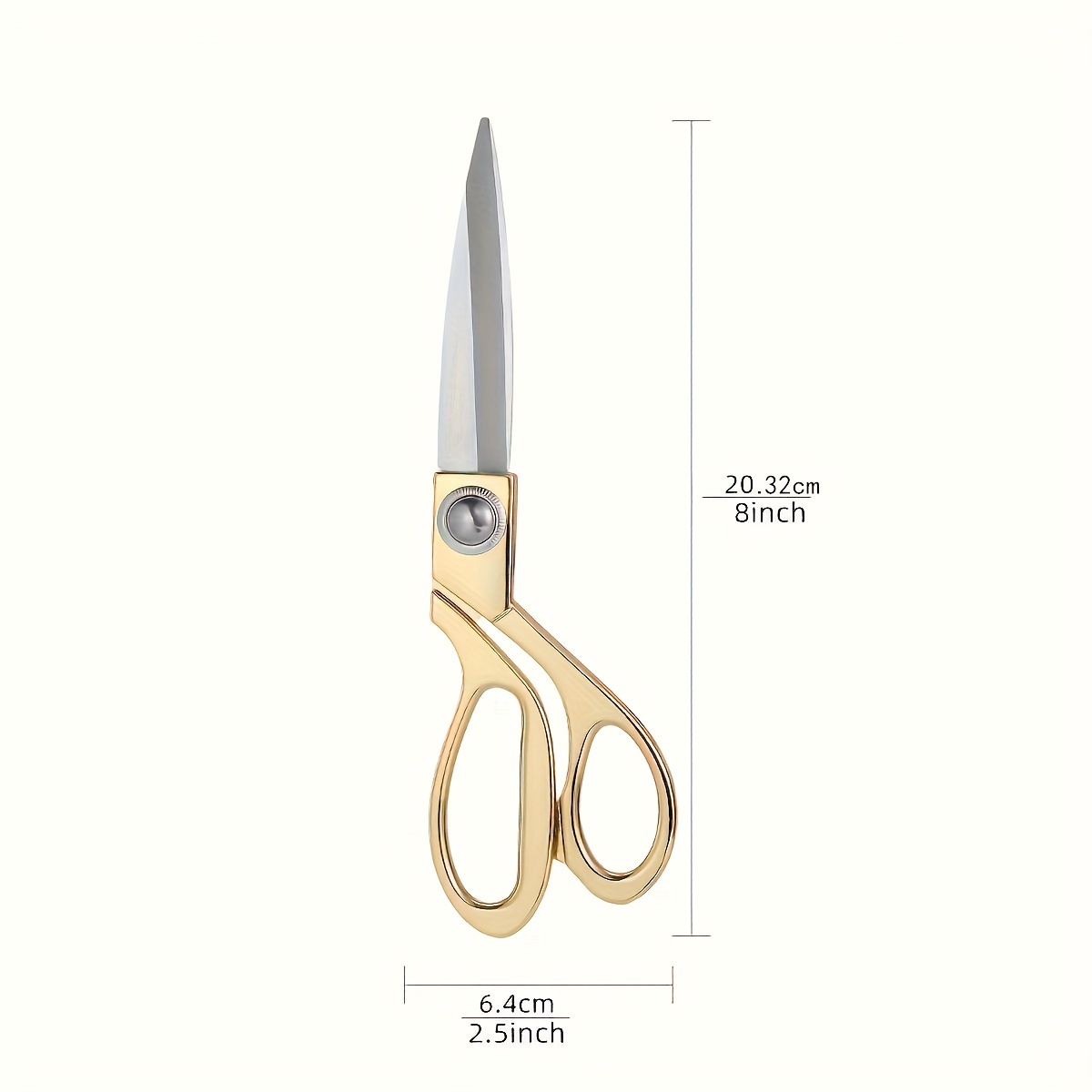 1pc 8-inch Non-embroidered Steel Sewing Scissors, Versatile For Cutting Clothes And Fabrics, Large Cutting Scissors