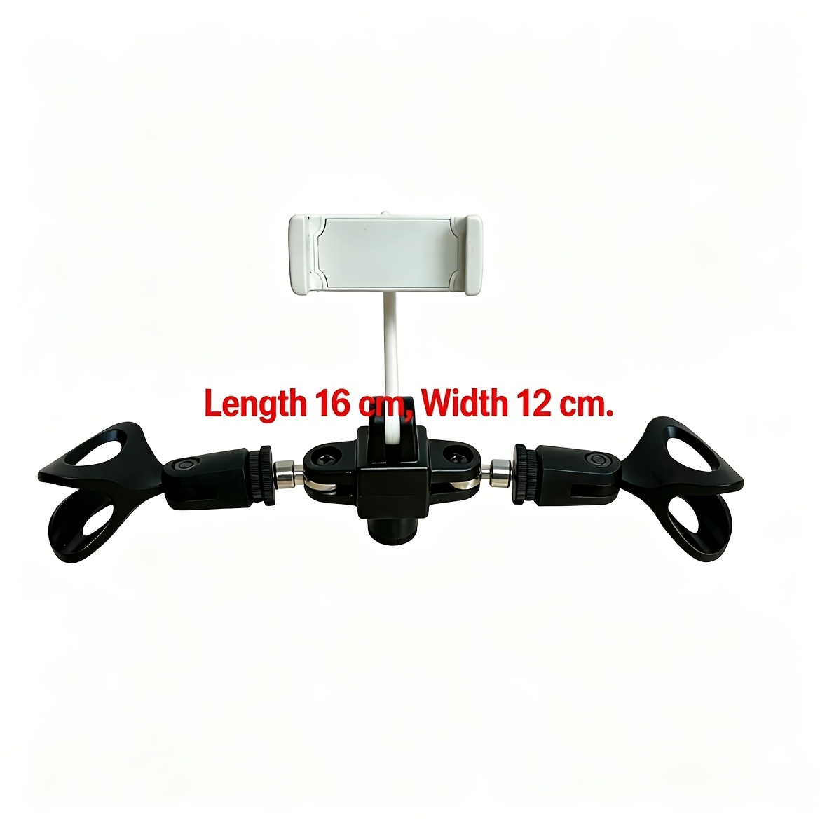 TEMU 3-in-1 Dual Microphone Stand Accessory With Phone Holder And Dual Microphone Clips, Adjustable Multifunctional Stand For Live Streaming,