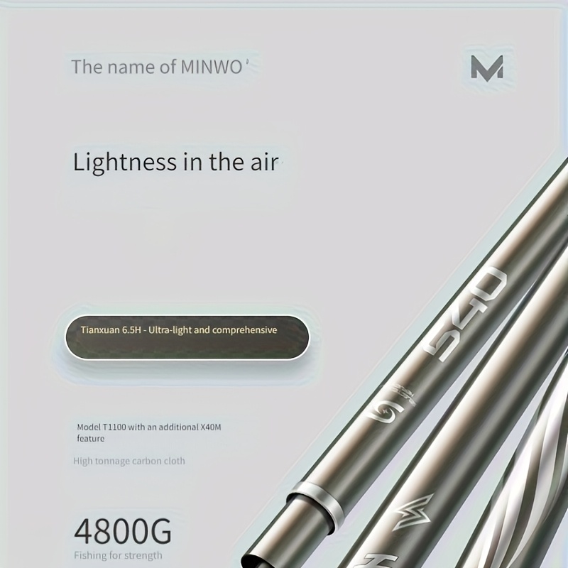 6.5H Ultra Light Large Comprehensive Fishing Rod for Silvery Carp, Big Fish, Table Fishing Rod, Fishing Rod with Handle