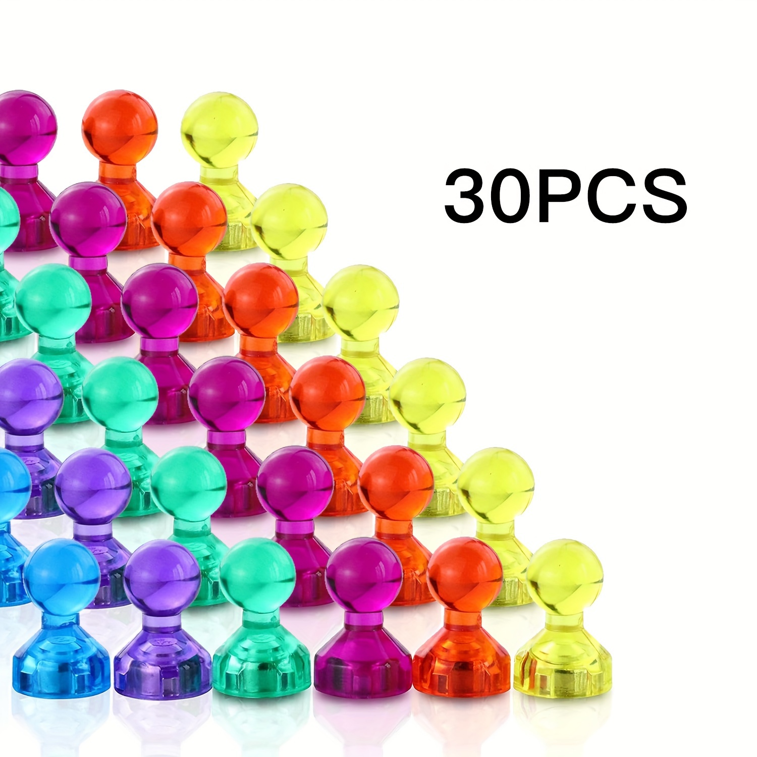 Transparent Magnetic Push Pins, Colored Magnets, Suitable For Iron Containing Surfaces Such As Homes/refrigerators/whiteboards/offices/garages, Etc