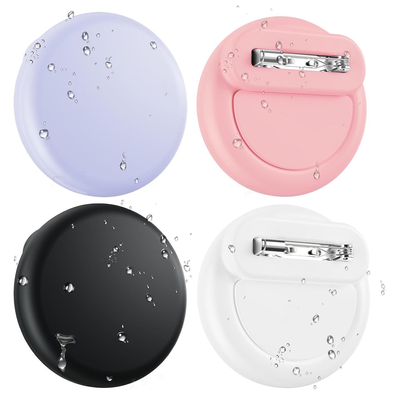 TEMU Lot de 4 supports cachés pour Airtag pour enfants avec épingle invisible, pour enfants, personnes âgées, bagages, vêtements, sac à dos