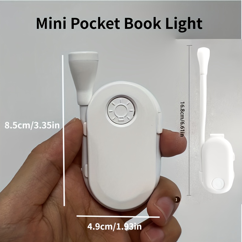 portable folding clip on reading light type c rechargeable night light three color temperature adjustable led reading lamp for students   bedside reading and study