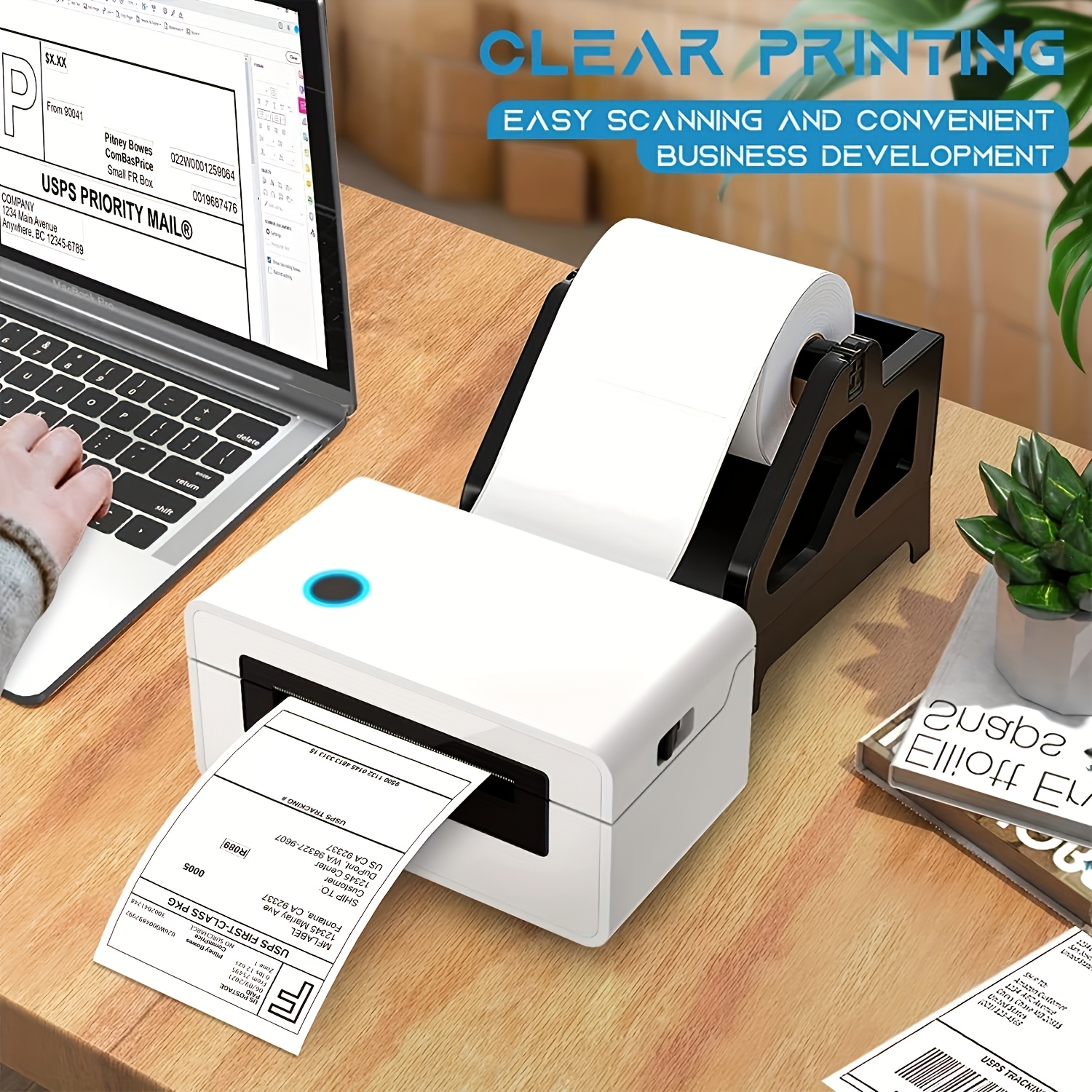 

500pcs 4"x6" Thermal Shipping Labels - Easy-to-scan, Compatible With Roller, Brother, Zebra & Most Printers For