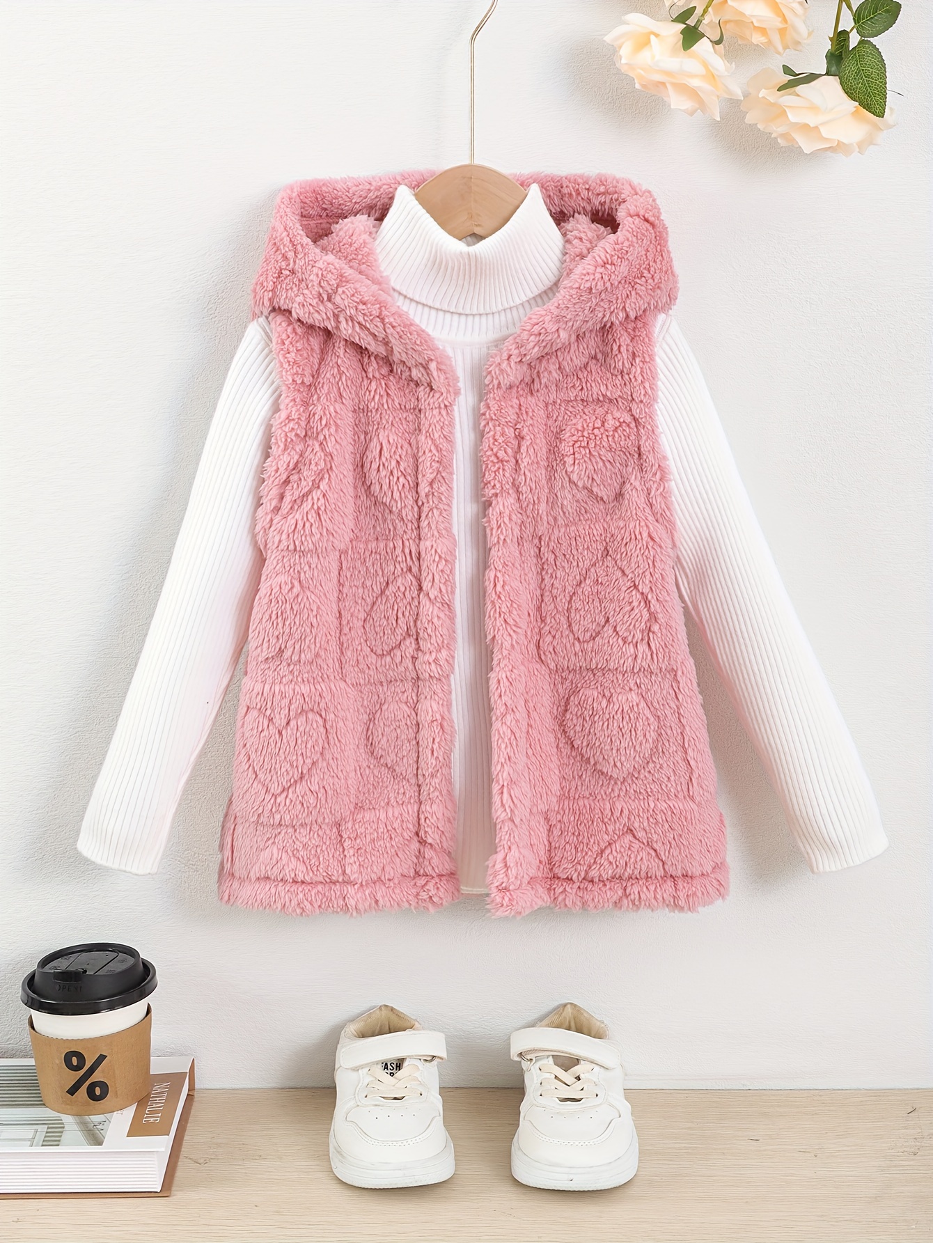 kids hooded vest sold on Temu United States
