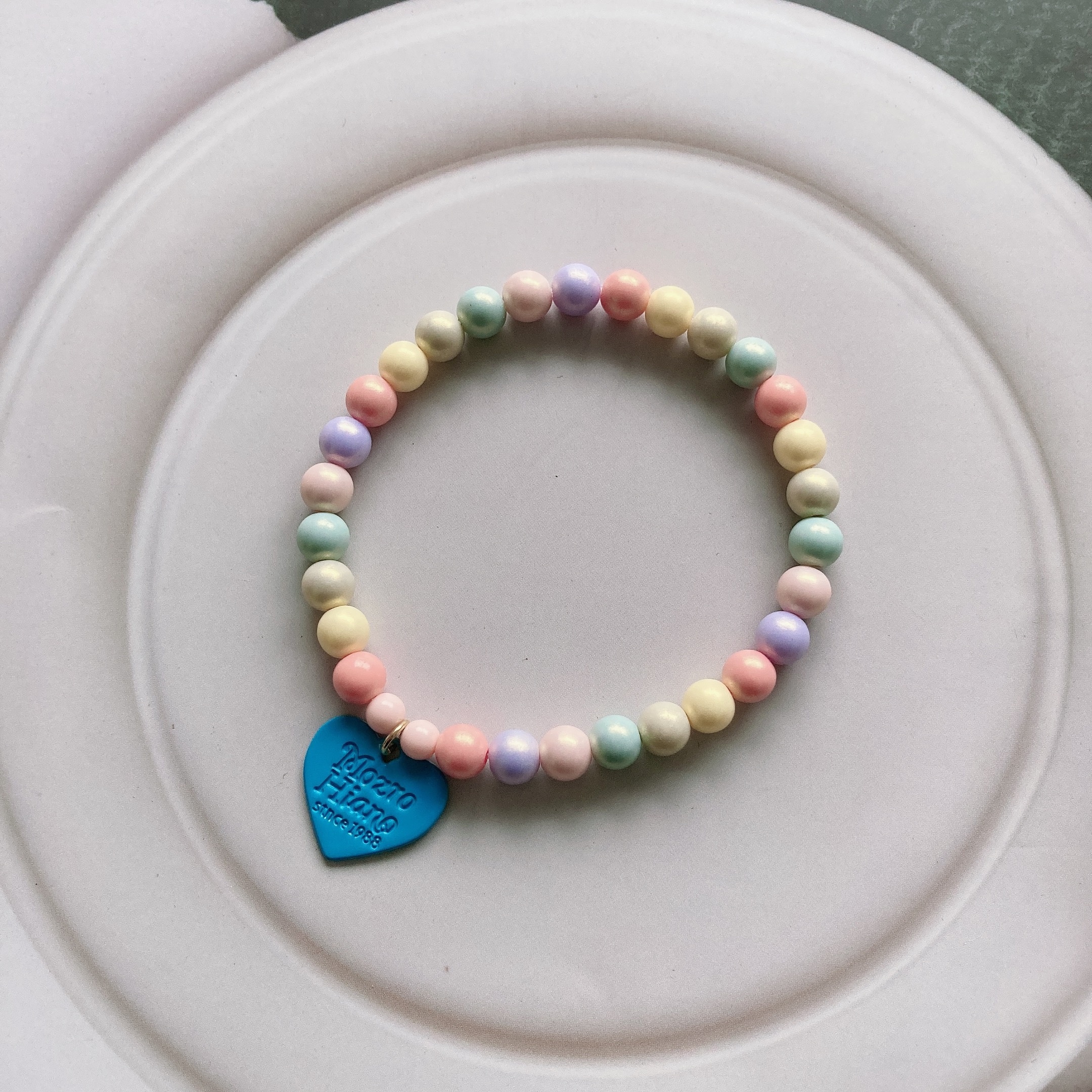 fantasy golden and colorful bead heart necklace for dogs Product details 7