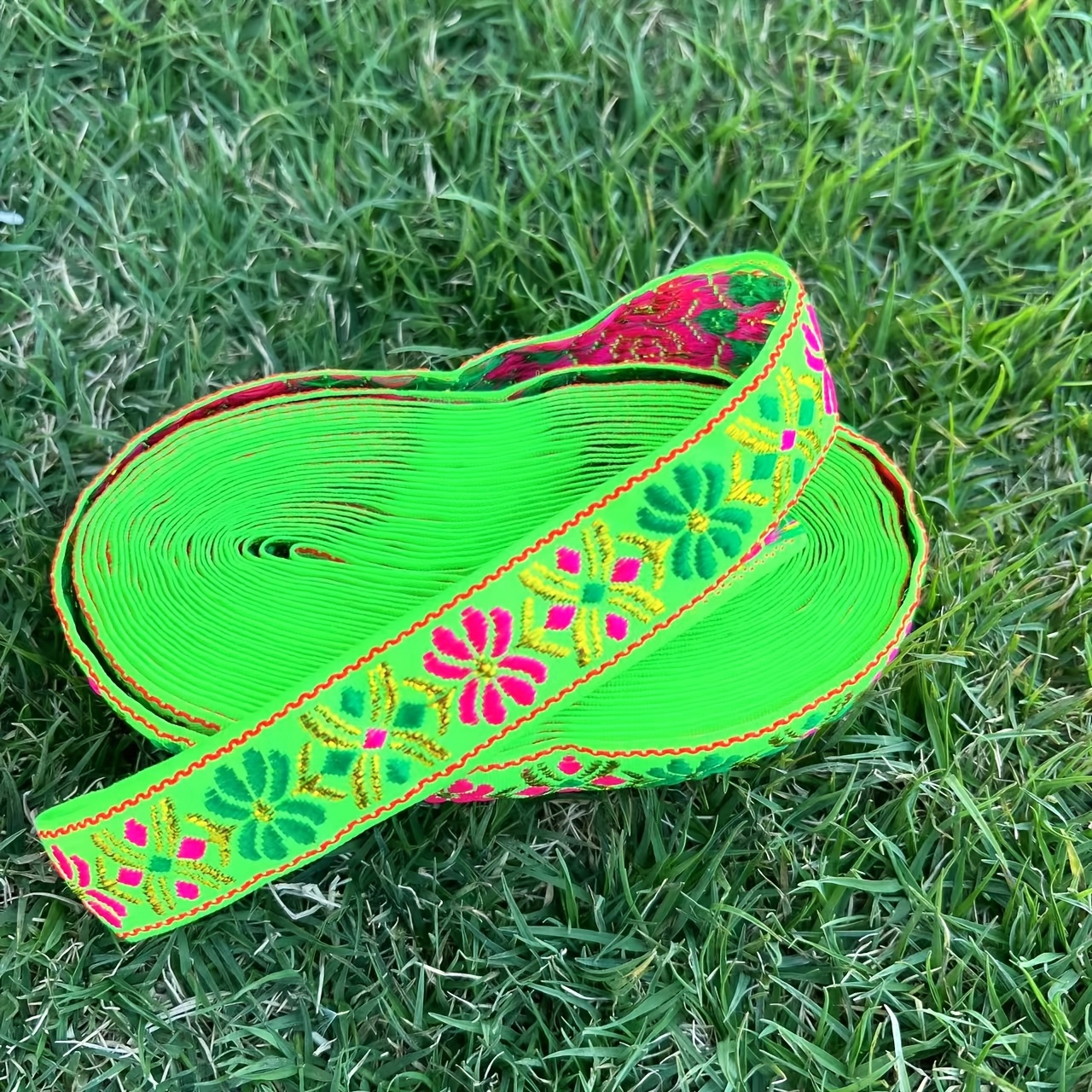 7m/7. 20mm 1 Pack Octagonal Jacquard Ribbon Decoration - Sewing Decorative Clothes, Bags And Fabric Crafts - Ethnic Style Clothing Supplies And Additions