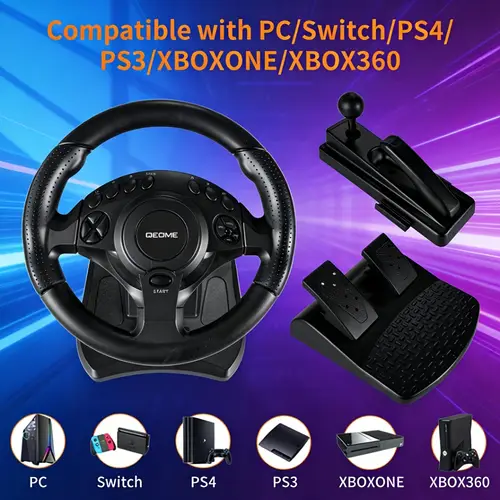 Temu Racing Rig racing wheel and pedals sold on Temu United States