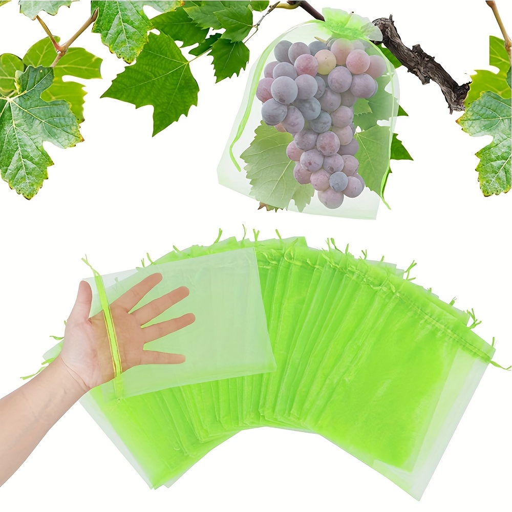 

50-piece Reusable Garden Protection Mesh Bags - Insect & Bird Proof For Fruit Trees, Tomatoes, Eggplants, Grapes, Apples - Durable Outdoor Planting Netting