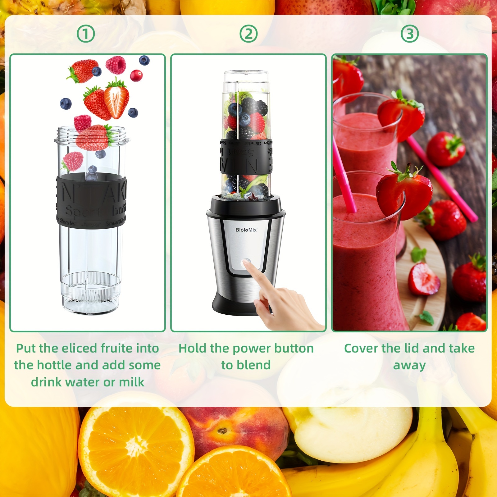 3 in 1 multifunctional blender 700w smoothie maker portable   chopper and grinder Product details 9