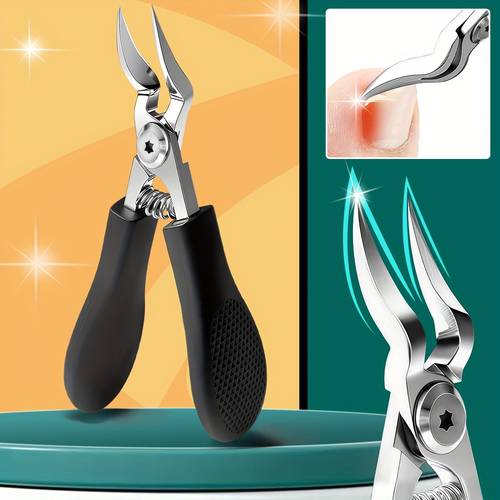1pc nail clipper designed for thick ingrown nails embedded nail care tool for adults and seniors with thick hard nails unisex suitable for the elderly stainless steel material sharp toenail care tool