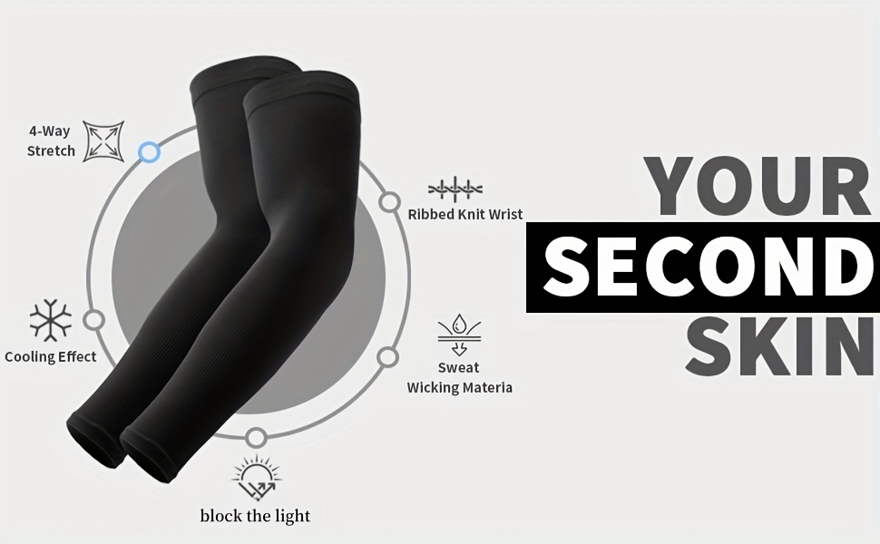 3/6 pairs Cooling Sleeves Arm Sleeves Men Women Sports Compression Sleeves for Driving, Golfing, Fishing, Cycling, Hiking, Doing Sports