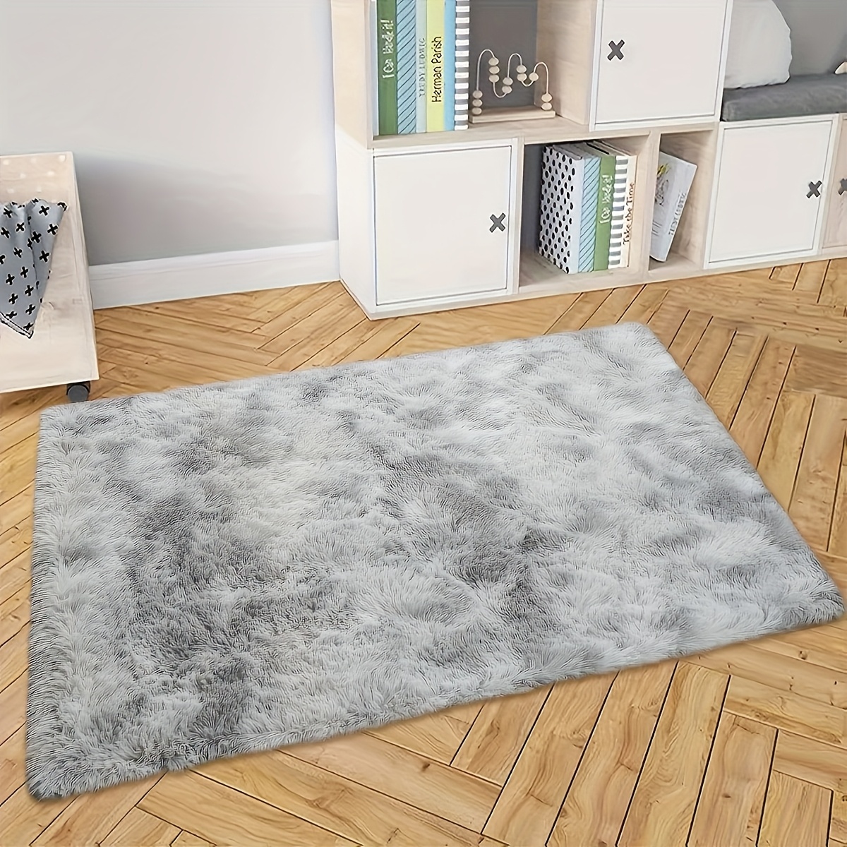 TEMU Alfombra de felpa y antideslizante, ideal para salas de estar, dormitorios, , de tocador, mesas de noche y pasillos, con un estilo nórdico para