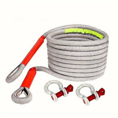 off road suv tow rope with reflective tape and storage bag durable nylon car rescue traction hook