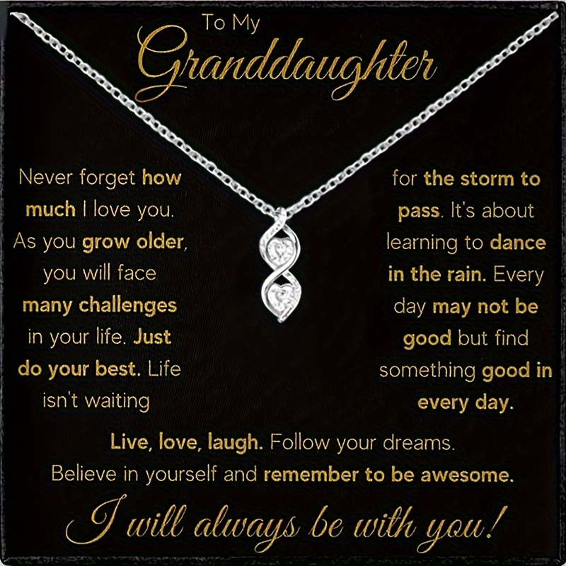 

To My Granddaughter Necklace From Grandma, Grandpa, Granddaughter Gift From Grandmother To Granddaughter, Granddaughter Jewelry, Birthday Graduation Christmas