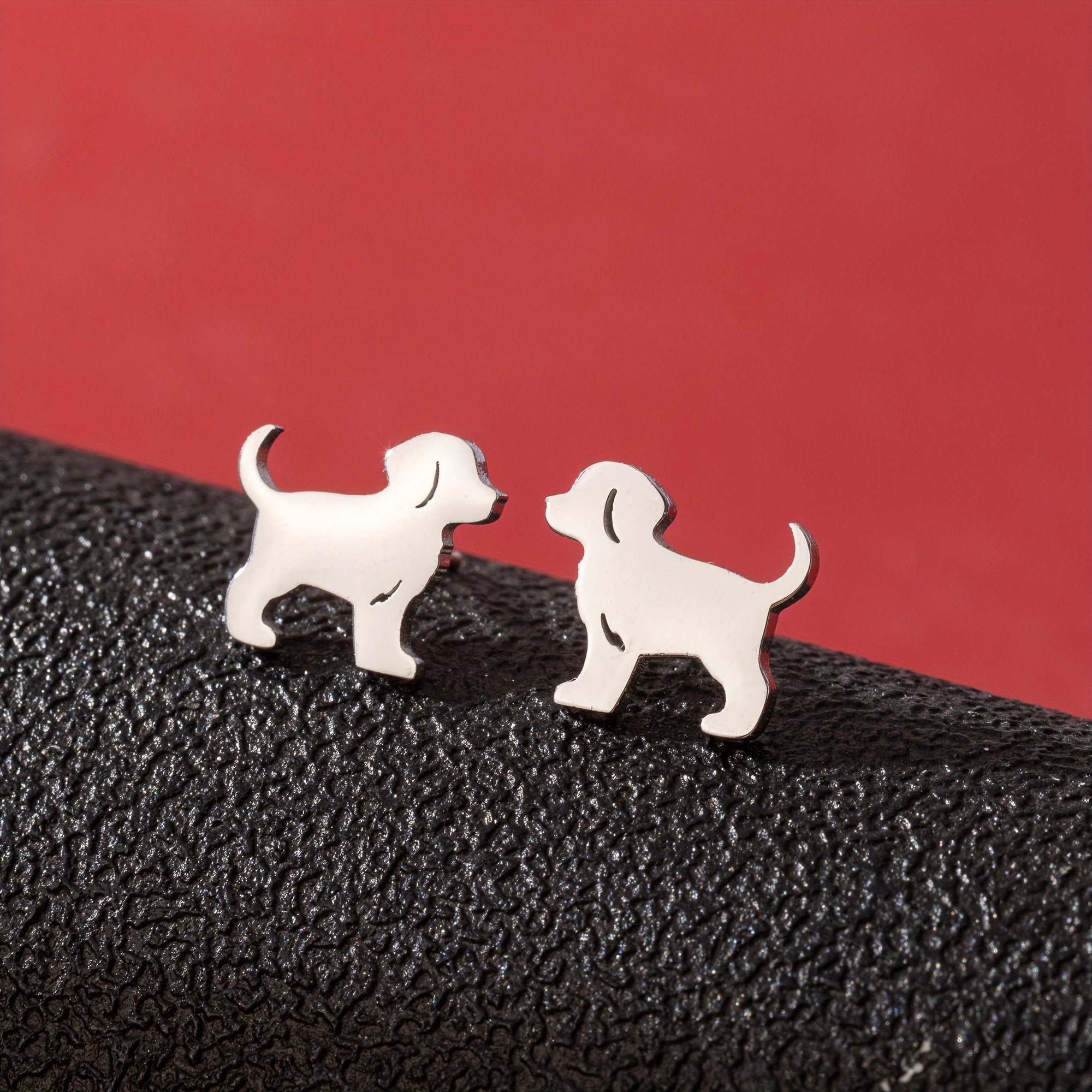 1 Pair Of American Teacup Dog Earrings Dog Series Stainless Steel Cute Puppy Earrings Pet Animal Jewelry Women's Holiday Gift