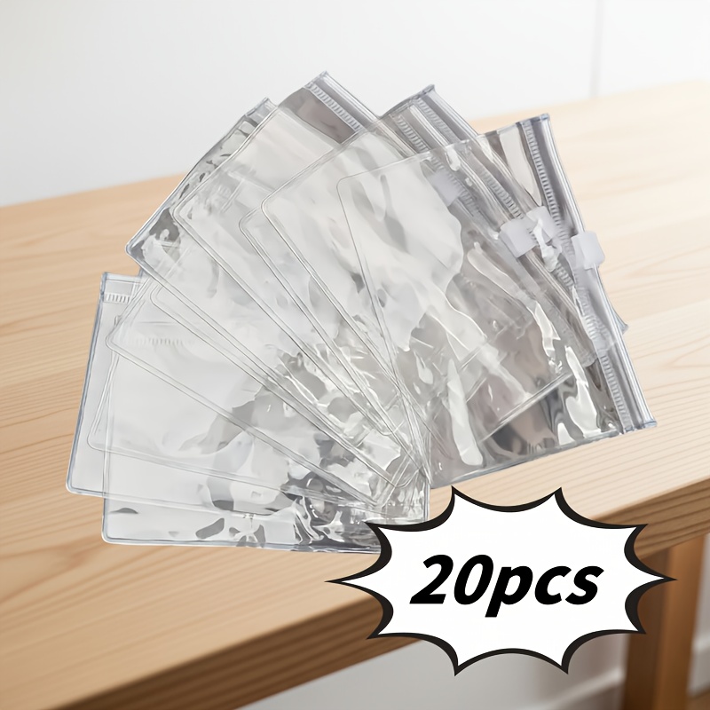 TEMU 20/5pcs Clear Pvc Zipper Jewelry Bags-transparent, Waterproof, Lightweight, Suitable For All Kinds Of Bracelets, Necklaces, Earrings - Reusable
