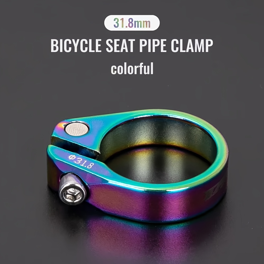 E-shop 1 Fahrrad Sattelstützenklemme, Bunte Aluminiumlegierung Mountainbike Sattelstützenklemme, Aluminiumlegierung Schnellverschluss Fahrrad